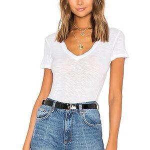 James Perse White V-Neck Tee